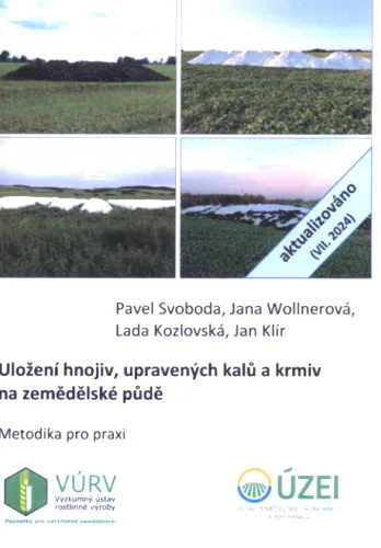 Uložení hnojiv, upravených kalů a krmiv na zemědělské půdě metodika pro praxi