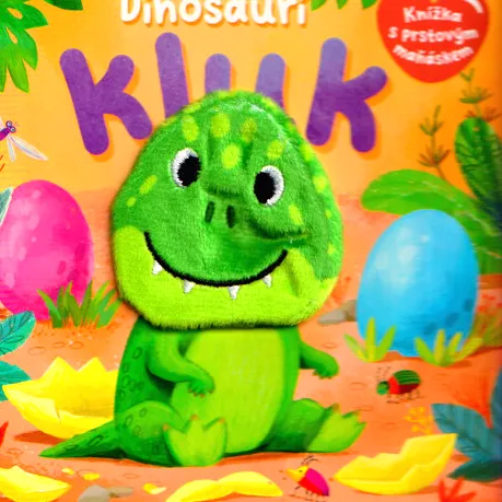 Dinosauří kluk knížka s prstovým maňáskem
