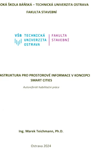 Infrastruktura pro prostorové informace v koncepci Smart Cities autoreferát habilitační práce