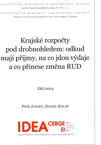 Krajské rozpočty pod drobnohledem- odkud mají příjmy, na co jdou výdaje a co přinese změna RUD